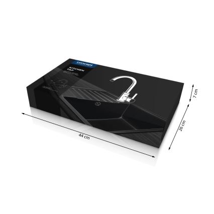 Concept BDG3334BC - Grifo para fregadero 33,5 cm, acabado granito/negro