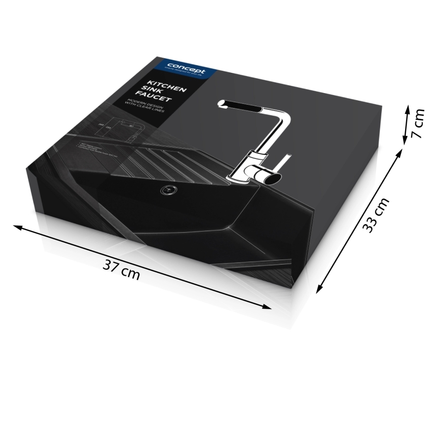 Concept BDG4527DG - Grifo monomando para fregadero con caño extraíble 26,9 cm, acabado granito/gris oscuro