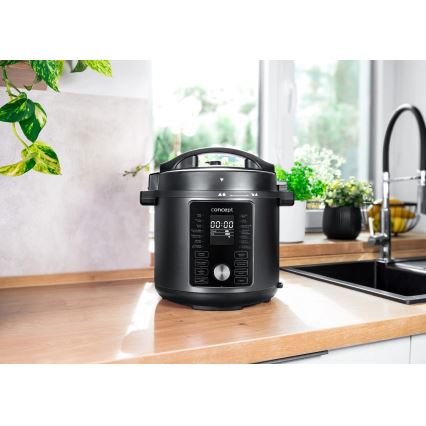 Concept CK8000 - Olla a presión eléctrica multifuncional y freidora de aire 5,6 l 11 en 1 1500W/230V negra