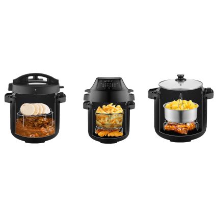 Concept CK8000 - Olla a presión eléctrica multifuncional y freidora de aire 5,6 l 11 en 1 1500W/230V negra