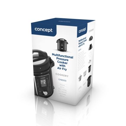 Concept CK8000 - Olla a presión eléctrica multifuncional y freidora de aire 5,6 l 11 en 1 1500W/230V negra