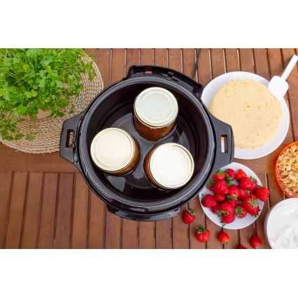 Concept CK8001 - Olla a presión eléctrica multifuncional 5,6 l 1000W/230V Wi-Fi acero inoxidable