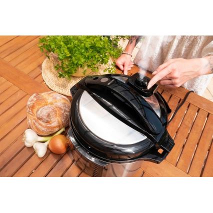 Concept CK8001 - Olla a presión eléctrica multifuncional 5,6 l 1000W/230V Wi-Fi acero inoxidable