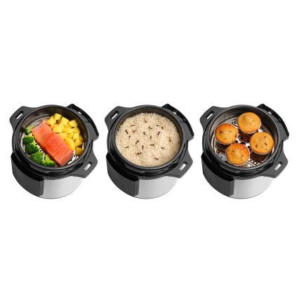 Concept CK8001 - Olla a presión eléctrica multifuncional 5,6 l 1000W/230V Wi-Fi acero inoxidable