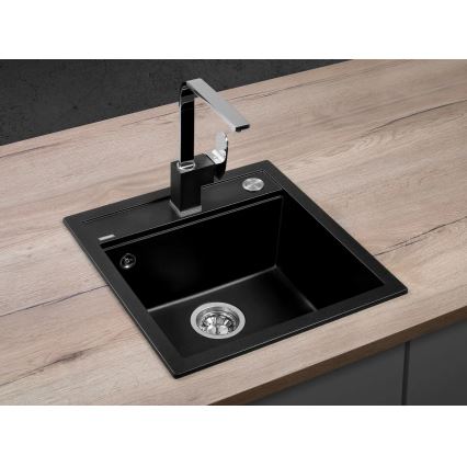 Concept DG00C50BC - Fregadero de cocina CUBIS 49x51 cm granito/negro