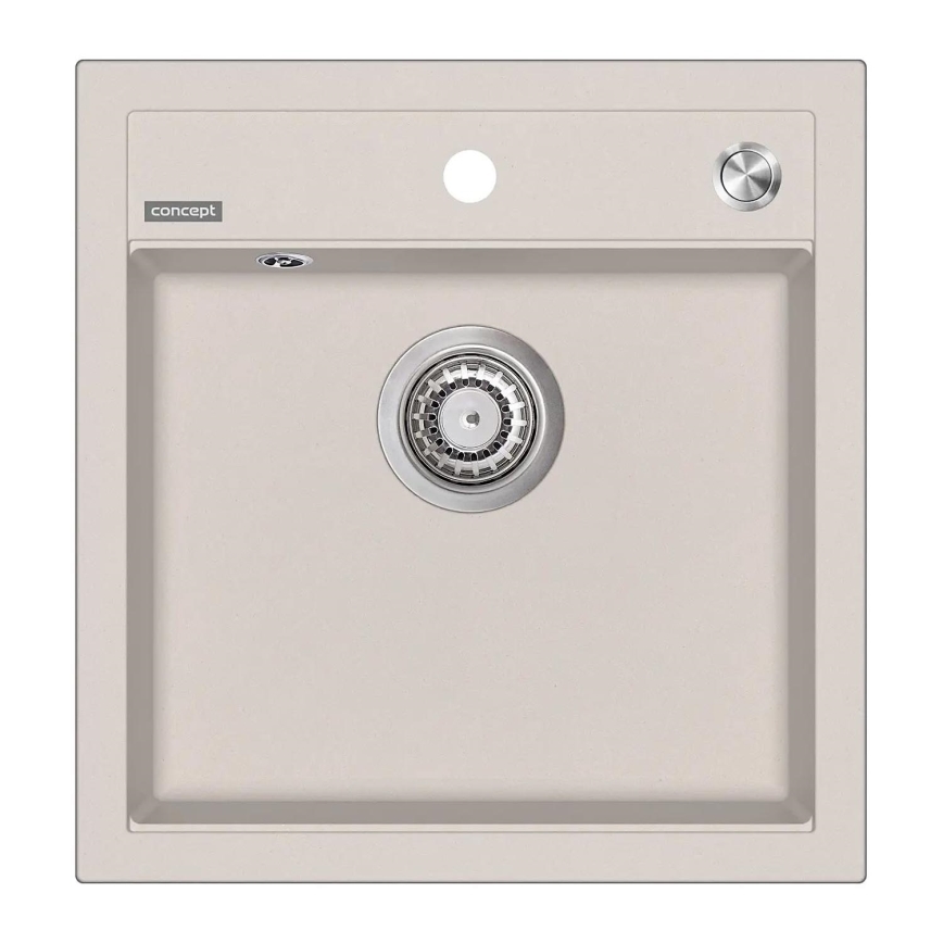 Concept DG00C50BE - Fregadero de cocina CUBIS 49x51 cm granito/beige