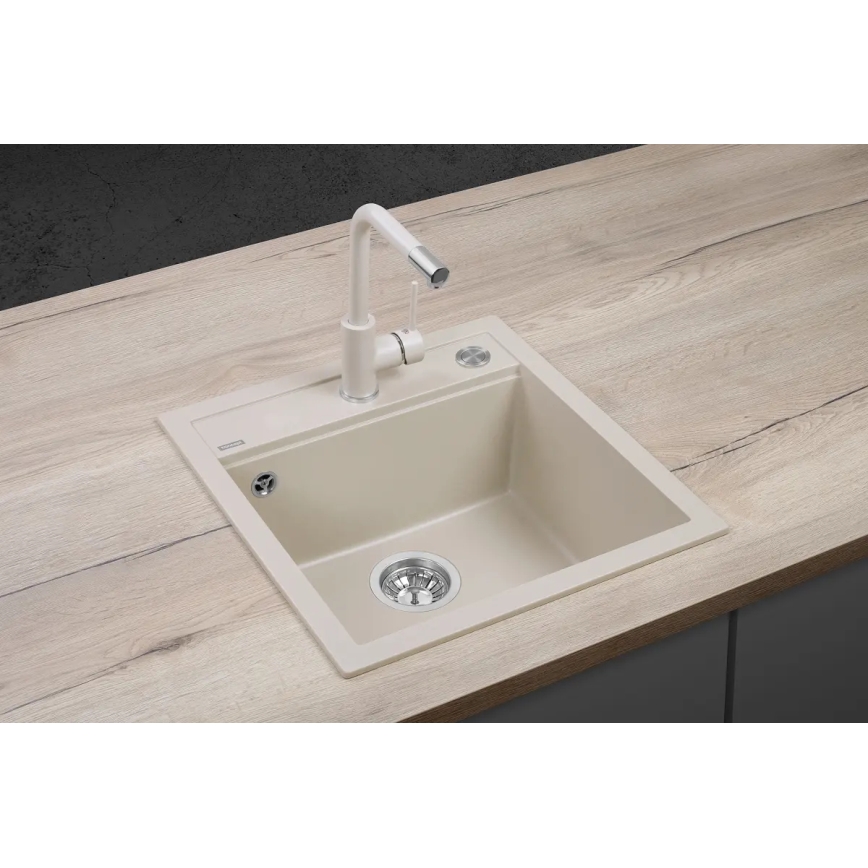 Concept DG00C50BE - Fregadero de cocina CUBIS 49x51 cm granito/beige