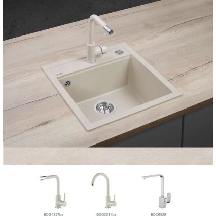 Concept DG00C50BE - Fregadero de cocina CUBIS 49x51 cm granito/beige