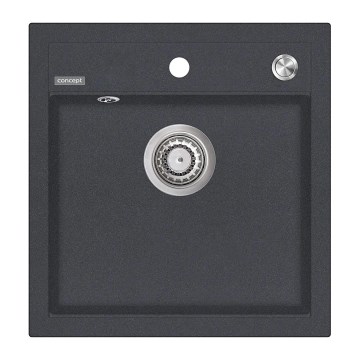 Concept DG00C50DG - Fregadero de cocina CUBIS 49x51 cm granito/ gris oscuro