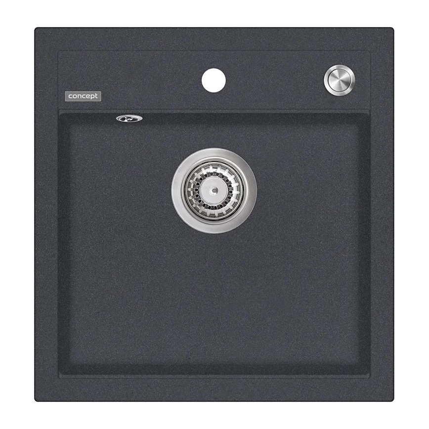 Concept DG00C50DG - Fregadero de cocina CUBIS 49x51 cm granito/ gris oscuro