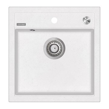 Concept DG00C50WH - Fregadero de cocina CUBIS 49x51 cm granito/blanco