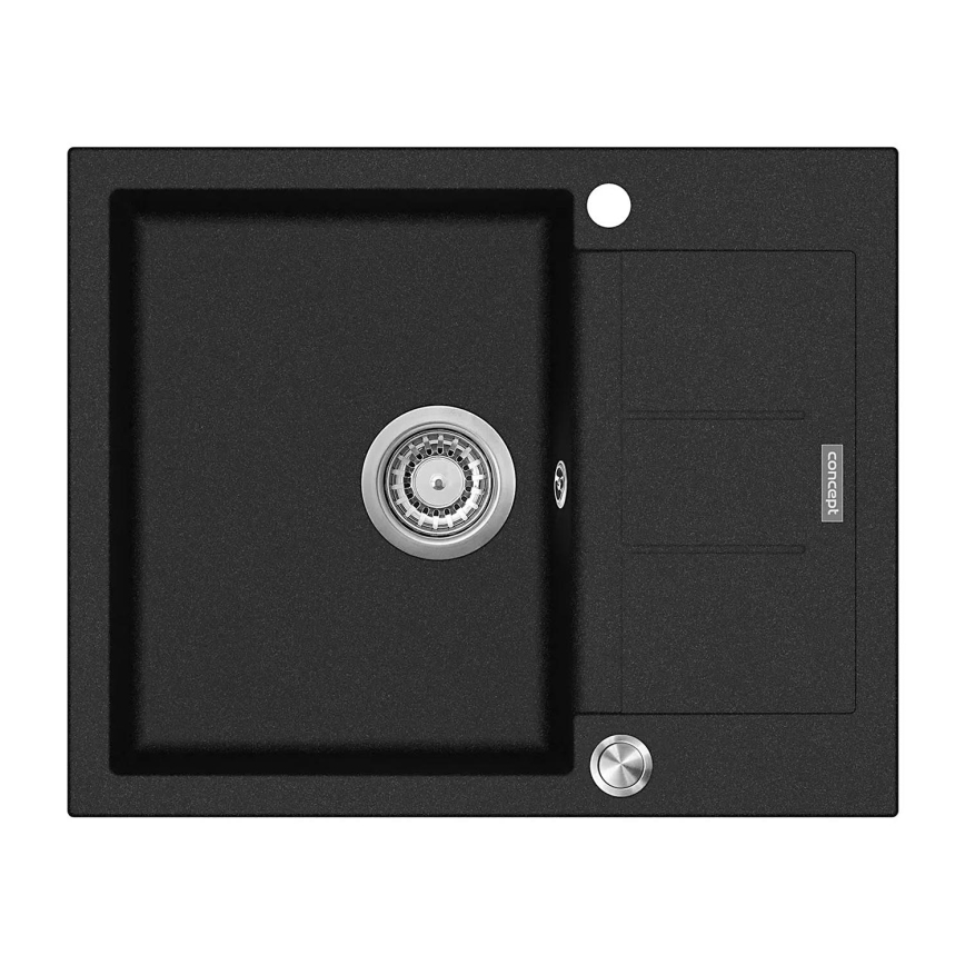 Concept DG05C45BC - Fregadero de cocina CUBIS 50x62 cm granito/negro