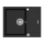 Concept DG05C45BC - Fregadero de cocina CUBIS 50x62 cm granito/negro