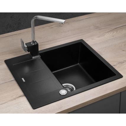 Concept DG05C45BC - Fregadero de cocina CUBIS 50x62 cm granito/negro
