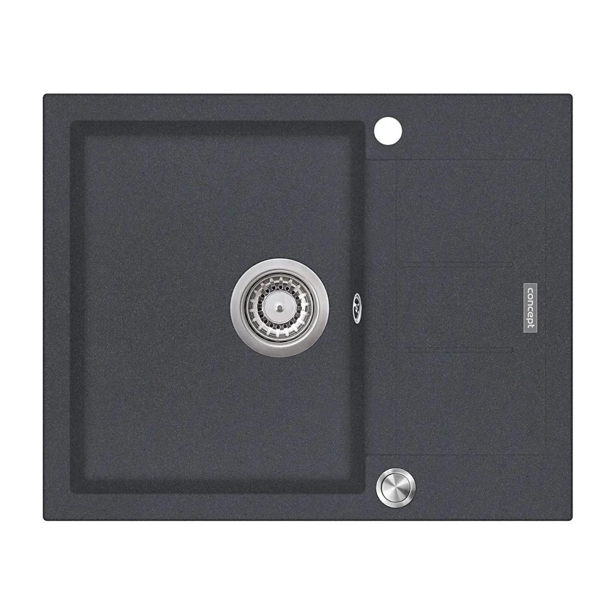 Concept DG05C45DG - Fregadero de cocina CUBIS 50 x 62 cm granito/gris oscuro