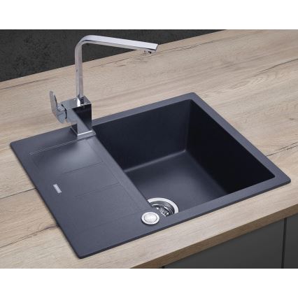 Concept DG05C45DG - Fregadero de cocina CUBIS 50 x 62 cm granito/gris oscuro