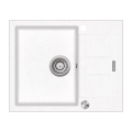 Concept DG05C45WH - Fregadero de cocina CUBIS 50x62 cm granito/blanco