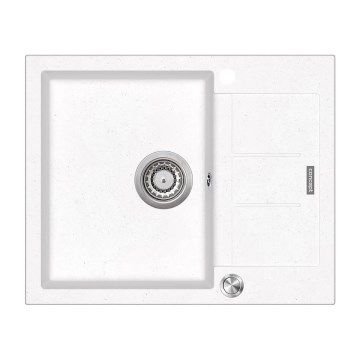Concept DG05C45WH - Fregadero de cocina CUBIS 50x62 cm granito/blanco