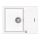 Concept DG05C45WH - Fregadero de cocina CUBIS 50x62 cm granito/blanco