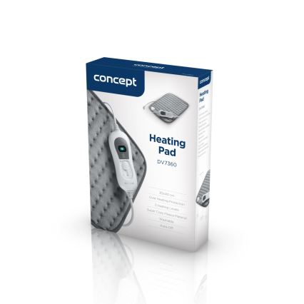 Concept DV7360 - Manta eléctrica térmica 100 W/230 V, 30 x 40 cm, gris