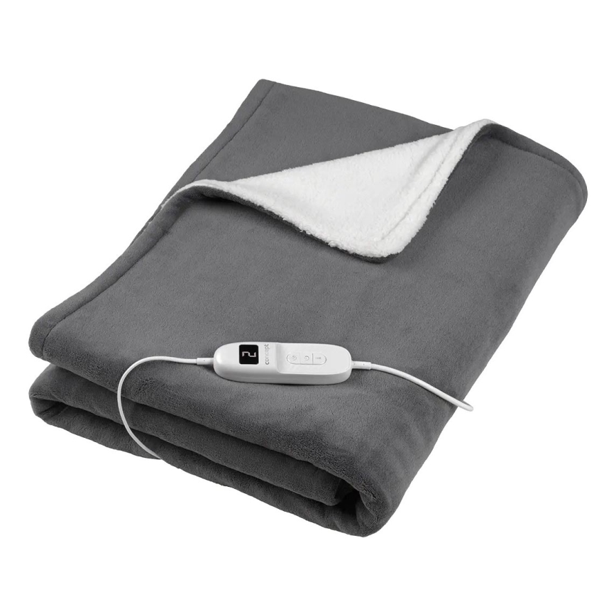 Concept DV7420 - Manta eléctrica térmica 160W/230V 180x130 cm gris/blanco