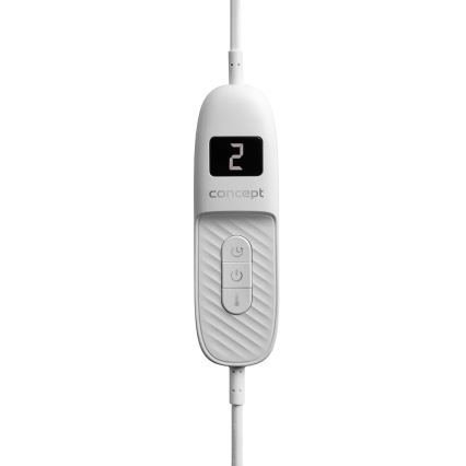 Concept DV7420 - Manta eléctrica térmica 160W/230V 180x130 cm gris/blanco