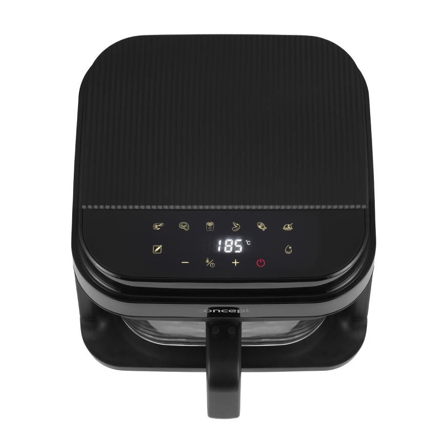 Concept FR5500 - Freidora de aire caliente GLASS & FAST 5,5 l 1200W/230V negro