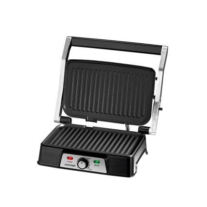 Concept ge2005 - Parrilla de contacto 1500W/230V acero inoxidable/negro