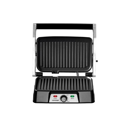 Concept ge2005 - Parrilla de contacto 1500W/230V acero inoxidable/negro