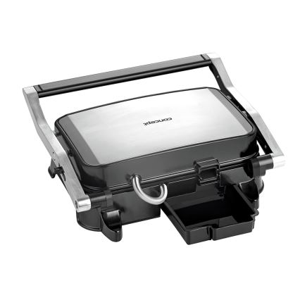 Concept ge2005 - Parrilla de contacto 1500W/230V acero inoxidable/negro