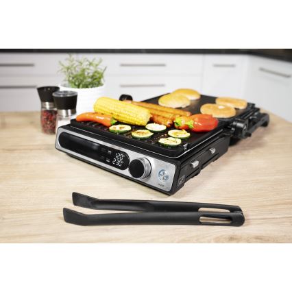 Concept ge3500 - Parrilla de contacto con sonda de temperatura 2000W/230V negro