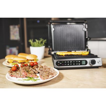 Concept ge3500 - Parrilla de contacto con sonda de temperatura 2000W/230V negro