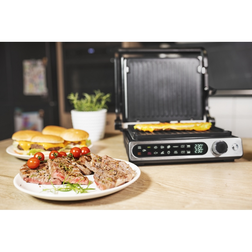Concept ge3500 - Parrilla de contacto con sonda de temperatura 2000W/230V negro
