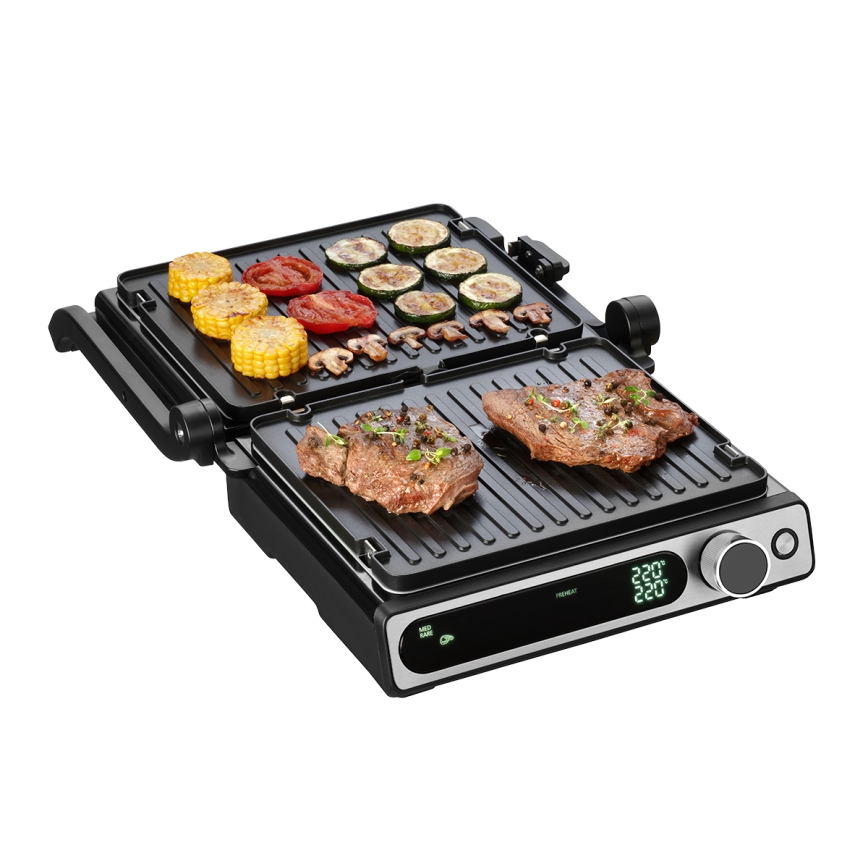 Concept ge3500 - Parrilla de contacto con sonda de temperatura 2000W/230V negro