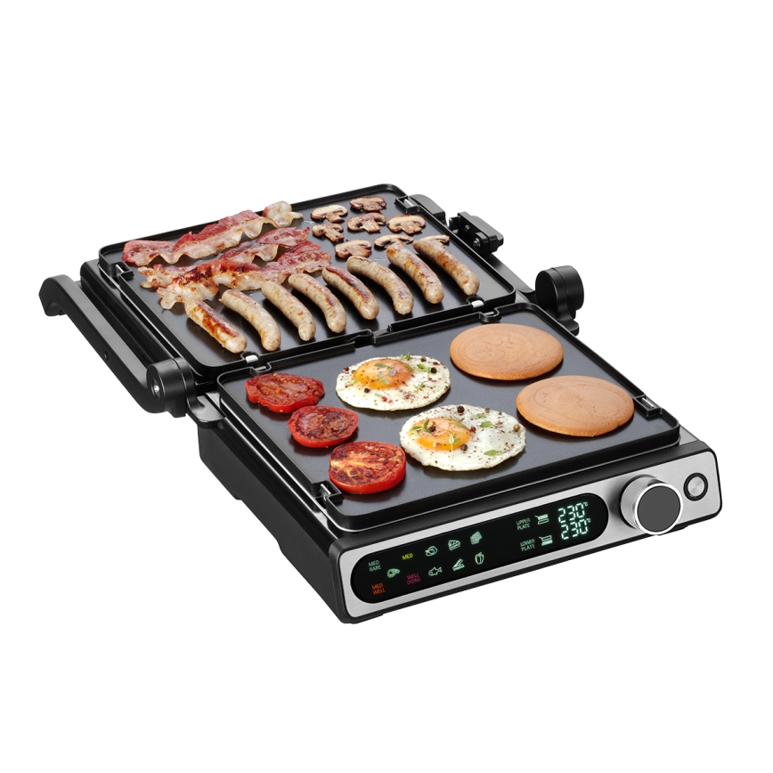 Concept ge3500 - Parrilla de contacto con sonda de temperatura 2000W/230V negro