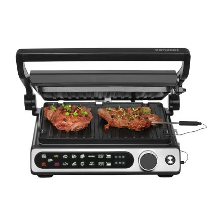 Concept ge3500 - Parrilla de contacto con sonda de temperatura 2000W/230V negro