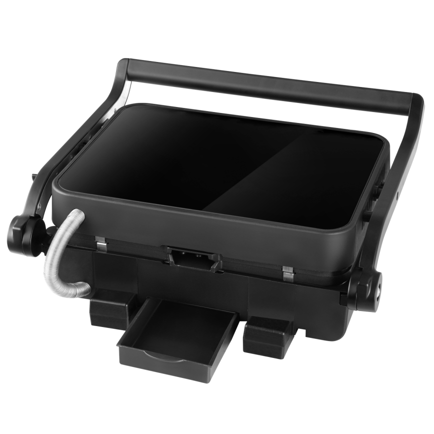 Concept ge3600 - Parrilla de contacto con sonda de temperatura GLASS 2000W/230V negro