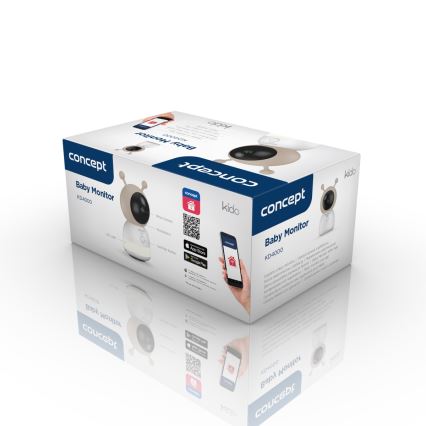 Concept KD4000 - Vigilabebés inteligente SMART KIDO con sensor de movimiento, 4,5W/230V, Wi‑Fi, beige