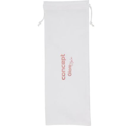 Concept KK2125 - Rizador cónico para cabello GLAM STYLE 42W/230V blanco/oro rosa