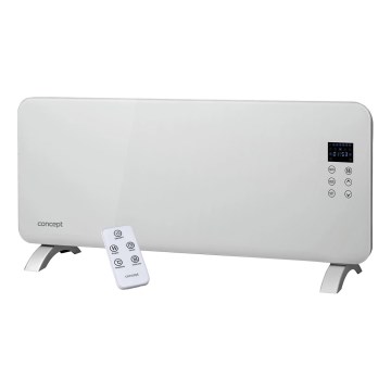 Concept KS4000 - Calefactor/convector eléctrico 1000/2000 W IP24 blanco + mando a distancia