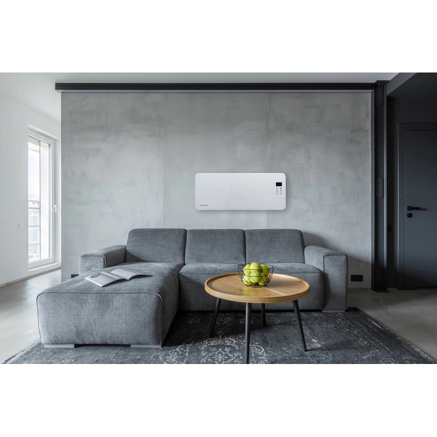 Concept KS4000 - Calefactor/convector eléctrico 1000/2000 W IP24 blanco + mando a distancia