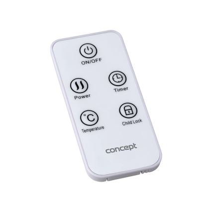 Concept KS4000 - Calefactor/convector eléctrico 1000/2000 W IP24 blanco + mando a distancia