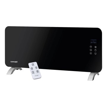 Concept KS4010 - Calefactor/convector eléctrico 1000/2000W IP24 negro + mando a distancia