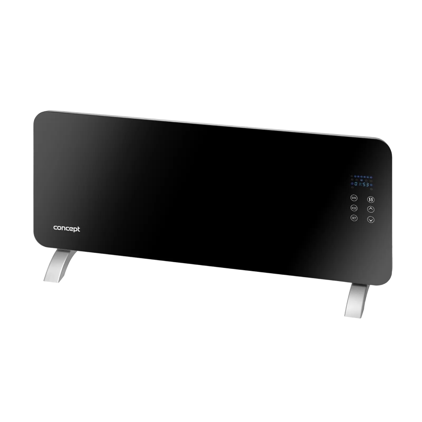 Concept KS4010 - Calefactor/convector eléctrico 1000/2000W IP24 negro + mando a distancia