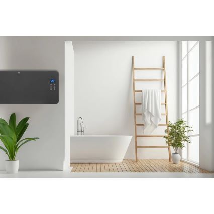 Concept KS4100 - Calefactor/convector eléctrico inteligente 1000/2000 W, Wi-Fi, IP24, gris