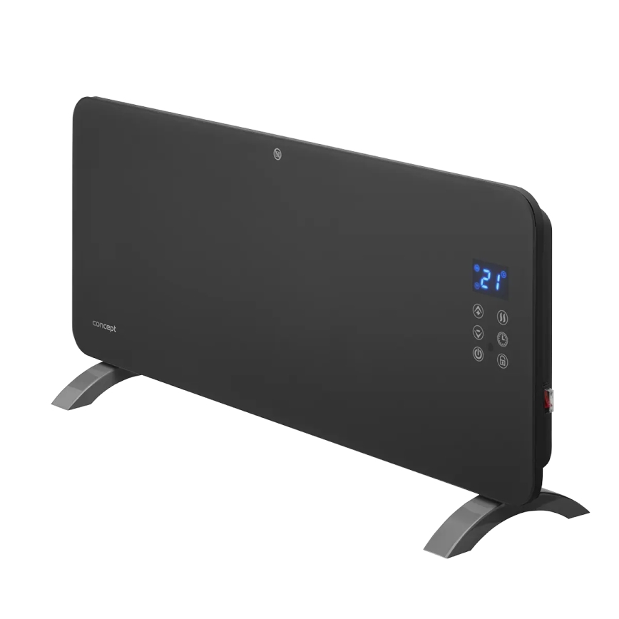 Concept KS4100 - Calefactor/convector eléctrico inteligente 1000/2000 W, Wi-Fi, IP24, gris