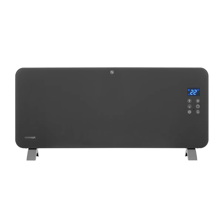 Concept KS4100 - Calefactor/convector eléctrico inteligente 1000/2000 W, Wi-Fi, IP24, gris