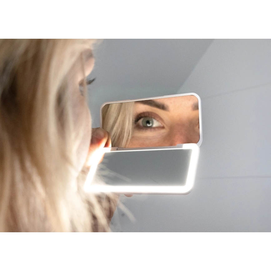 Concept KZ2010 - Espejo cosmético de bolsillo PERFECT SKIN LED/1,5W/5V 4500-5500K 300 mAh blanco