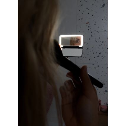 Concept KZ2020 - Espejo cosmético LED de bolsillo PERFECT SKIN LED/1,5W/5V 4500-5500K 300 mAh negro