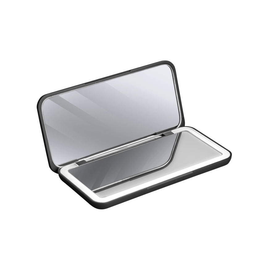 Concept KZ2020 - Espejo cosmético LED de bolsillo PERFECT SKIN LED/1,5W/5V 4500-5500K 300 mAh negro